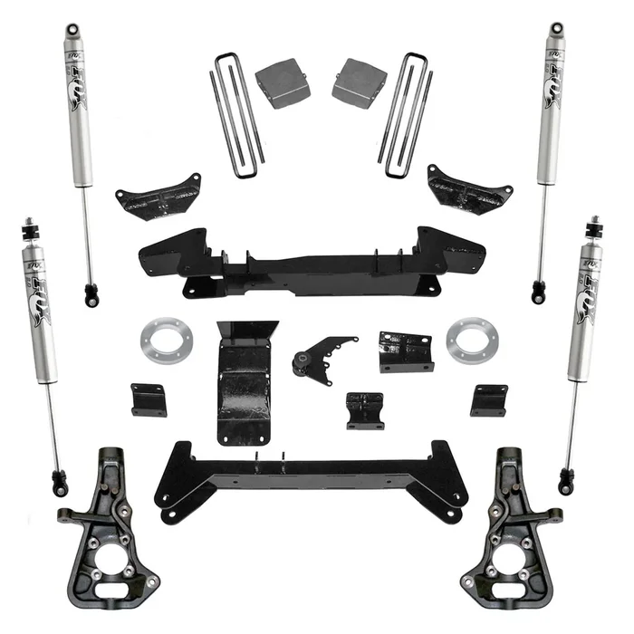 SuperLift 6″ Lift Kit with Knuckle Kit Fox Shocks for 2001-2010 GMC Sierra 2500HD/3500 4WD