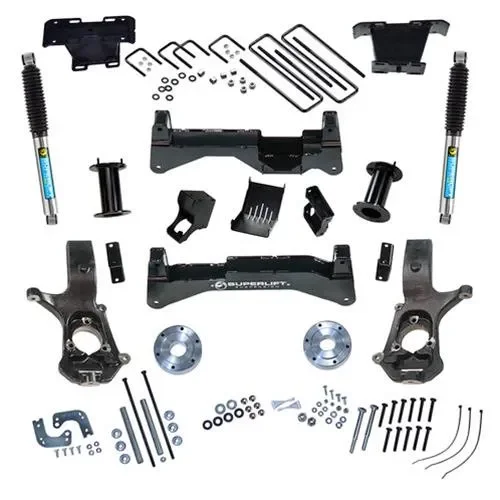 SuperLift 8″ Lift Kit 2014-2018 Chevy Silverado/GMC Sierra 2WD Aluminum/Stamp Steel Arms Bilstein Rear Shocks