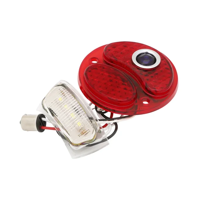 Taillight Lens Assembly (LED 12 Volt Blue-Dot) • 1928-31 Model A Ford Left