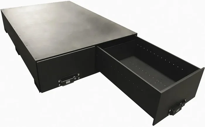 Truck Bed Security Drawer (Standard Bed (6.5 ft.); 10 Inch Tall; Black)