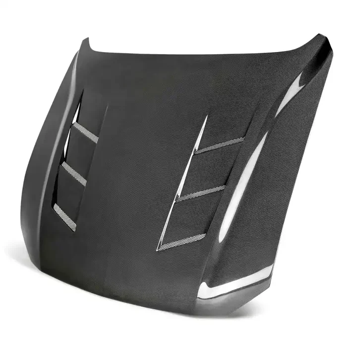Type-SA heat extractor double sided carbon fiber hood for 2018-2023 Ford Mustang