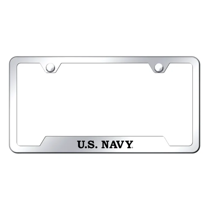 U.S. Navy Cut-Out Frame – Laser Etched Mirrored