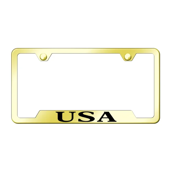 USA Cut-Out Frame – Laser Etched Gold