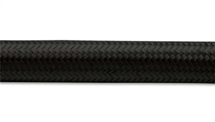 Vibrant -6 AN Black Nylon Braided Flex Hose (2 foot roll) – 11956