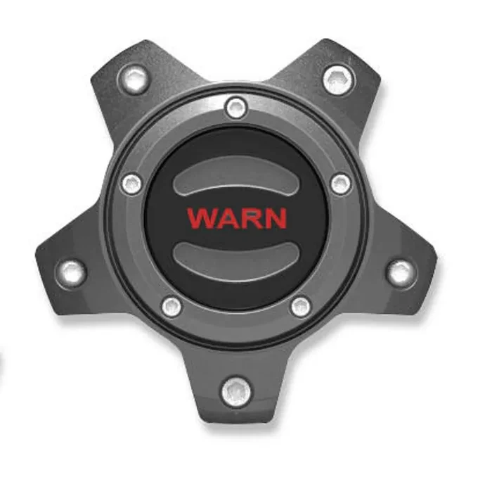 WARN OPTIONAL WHEEL CENTER CAP – GRAY/RED 5 LUG 106684