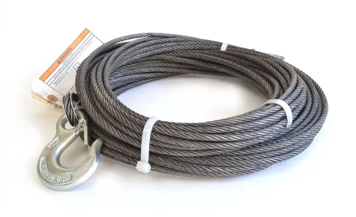WARN WIRE ROPE ASSEMBLY 1/4 Inch Diameter x 100 Foot Length 24893