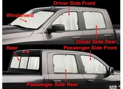 WeatherTech 09-18 ram 1500(19 classic)10-c ram 2500/3500 crew cab techshade sun shade full vehicle kit