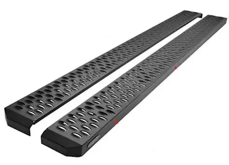 Westin Automotive Textured black running boards 79 inches textured black grate steps running board (brkt sold sep)
