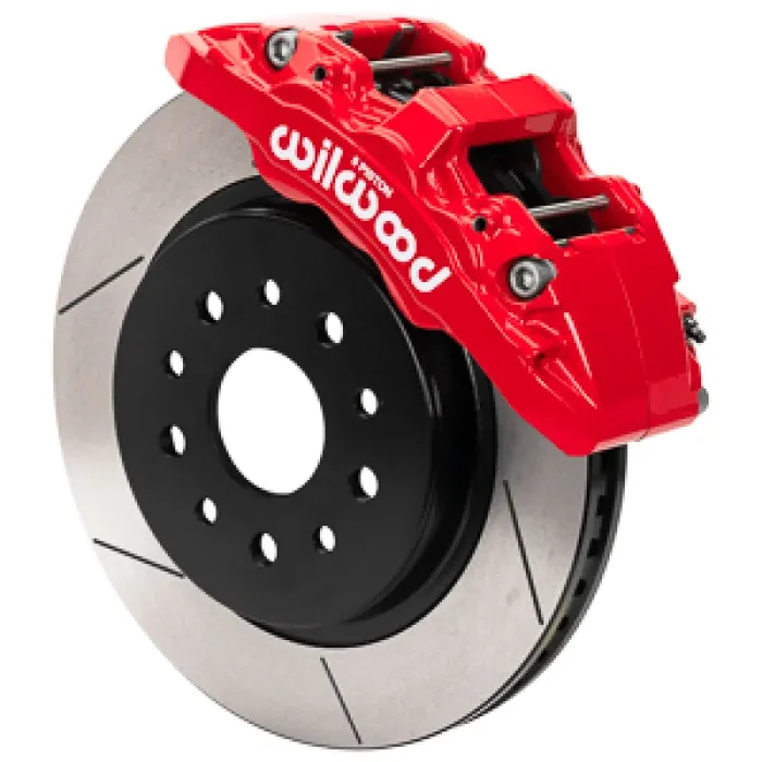 Wilwood 19-20 Jeep Wrangler (JL)/20-22 Jeep Gladiator (JT) Aero6-DM Front Brake Kit – Slotted – Red