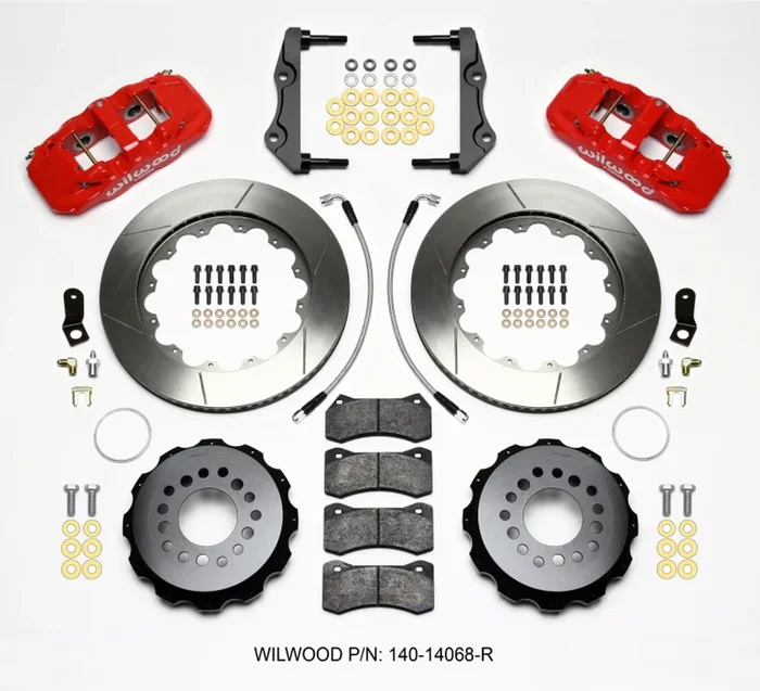 Wilwood AERO4 Rear Kit 14.25in Red 2014-Up Challenger w/Lines – 140-14068-R