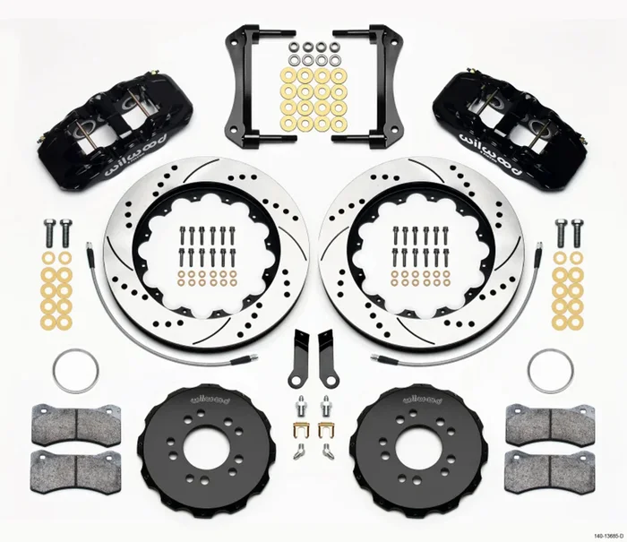 Wilwood AERO6 Front Hat Kit 14.00 Drilled 2005-2014 Mustang w/ BMR Suspn. w/Lines – 140-13685-D