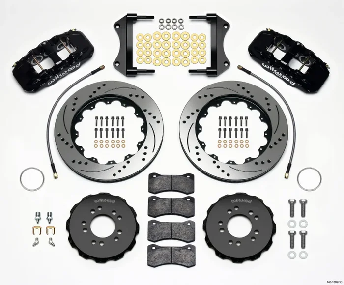 Wilwood AERO6 Front Hat Kit 14.25 Drilled 2014-Up Corvette C7 w/Lines – 140-13697-D