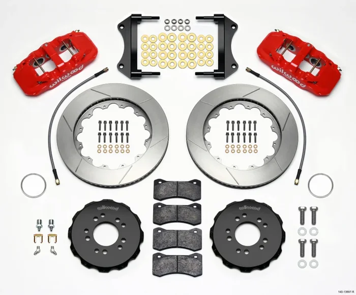 Wilwood AERO6 Front Hat Kit 14.25 Red 2014-Up Corvette C7 w/Lines – 140-13697-R