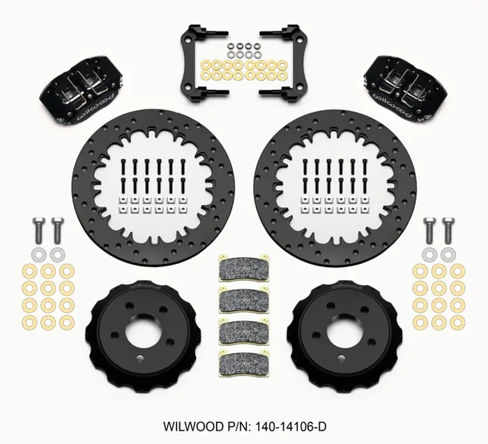 Wilwood Dynapro Radial Rear Drag Kit 12.90in Drilled 2015-Up Mustang – 140-14106-D