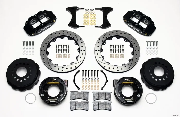 Wilwood Narrow Superlite 4R Rear P-Brk Kit 12.88in Drilled 2005-2014 Mustang – 140-9221-D