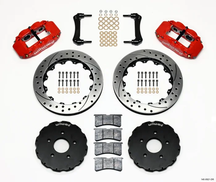 Wilwood Narrow Superlite 6R Front Hat Kit 13.06in Drill Red 2005-up Corvette C6 – 140-8921-DR
