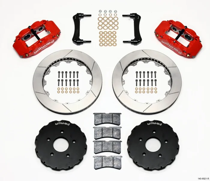 Wilwood Narrow Superlite 6R Front Hat Kit 13.06in Red 2005-up Corvette C6 – 140-8921-R
