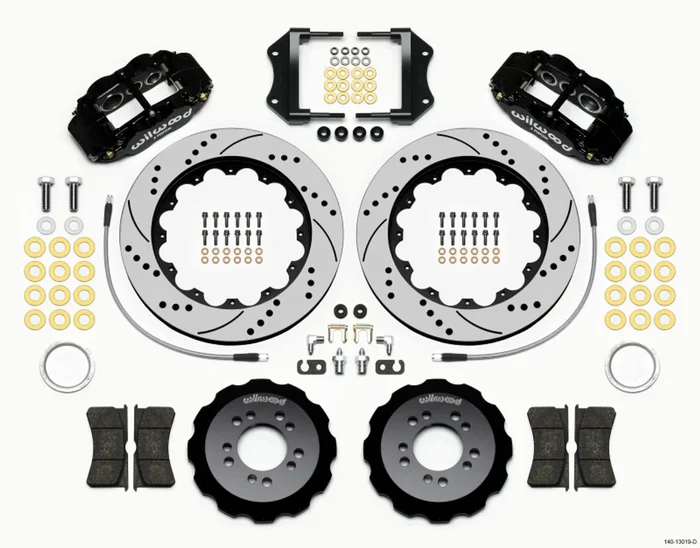 Wilwood Narrow Superlite 6R Front Hat Kit 14.00in Drilled 2013-Up Ford Focus ST w/ Lines – 140-13019-D