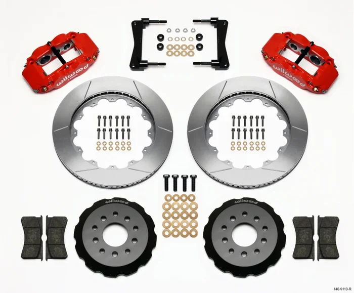 Wilwood Narrow Superlite 6R Front Hat Kit 14.00in Red 2005-2014 Mustang – 140-9110-R