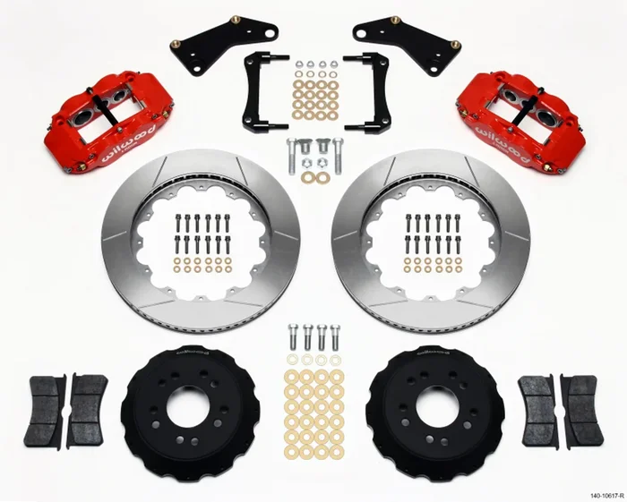 Wilwood Narrow Superlite 6R Front Hat Kit 14.00in Red 65-82 Corvette C2/C3 – 140-10617-R