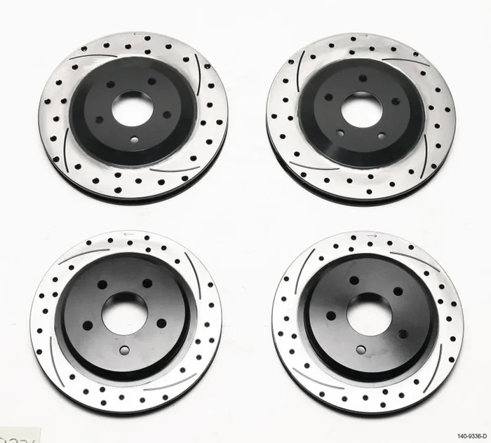Wilwood Rotor Kit Front/Rear-Dimpled/Slotted 97-04 Corvette C5 All/ 05-13 C6 Base – 140-9336-D