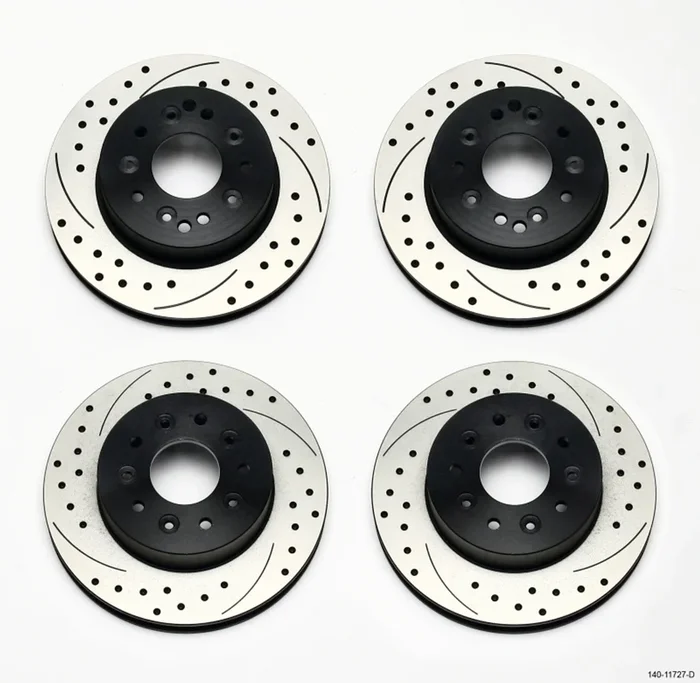 Wilwood Rotor Kit Front/Rear-Drilled 65-82 Corvette C2/C3 (1Pc Rotors) – 140-11727-D