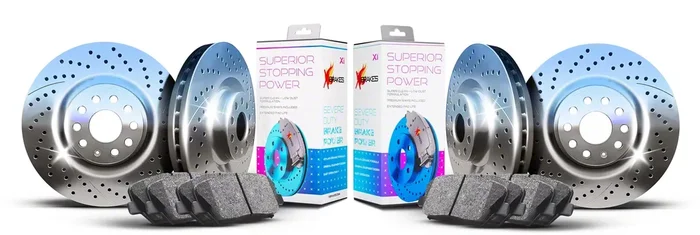 Xbrakes Xi Series 6-Lug Brake Rotor and Pad Kit; Front and Rear; Chrome (04-08 4WD F-150)Find parts that fit my vehicle