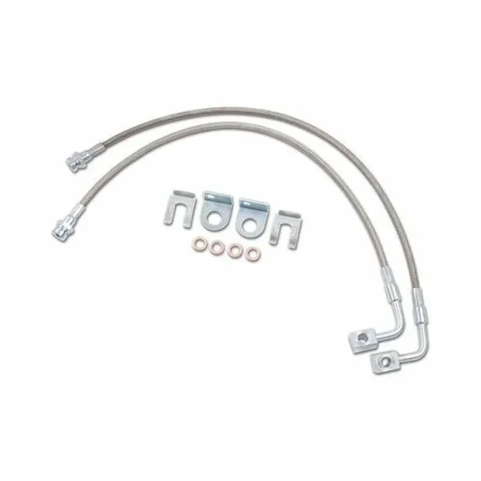 Zone Offroad 07-18 Jeep Wrangler JK Rear 4-6in Stainless Barake Lines