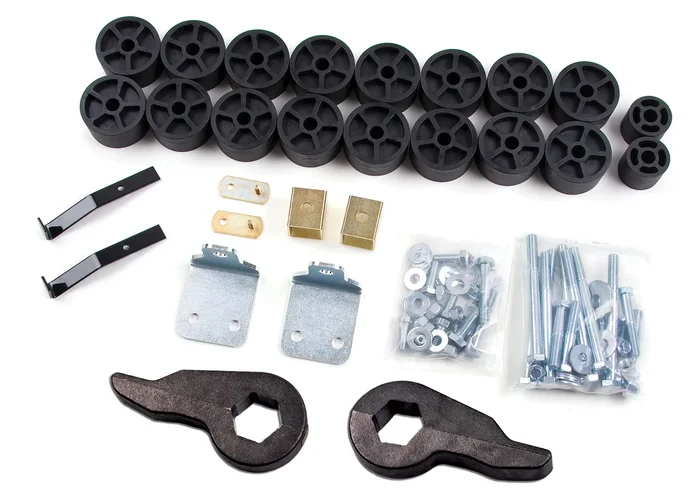 Zone Offroad 3-1/2″ Torsion Bar Keys and leveling+body lift kit 2003-2005 Silverado/Sierra 1500
