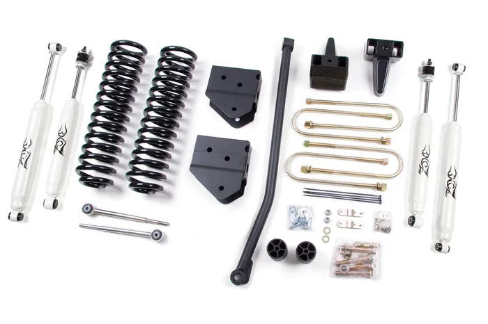Zone Offroad 4″ Coil Springs and Bracket Kit 2005-2007 Ford F250/F350