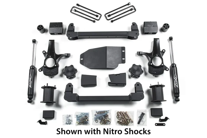 Zone Offroad 6.5″ Strut Spacer Lift System Lift Kit 2007-2013 Silverado/Sierra 1500 4WD